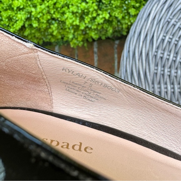 Kate Spade Kylah Square Toe Pump Black Patent Sz 7.5 - Picture 9 of 12